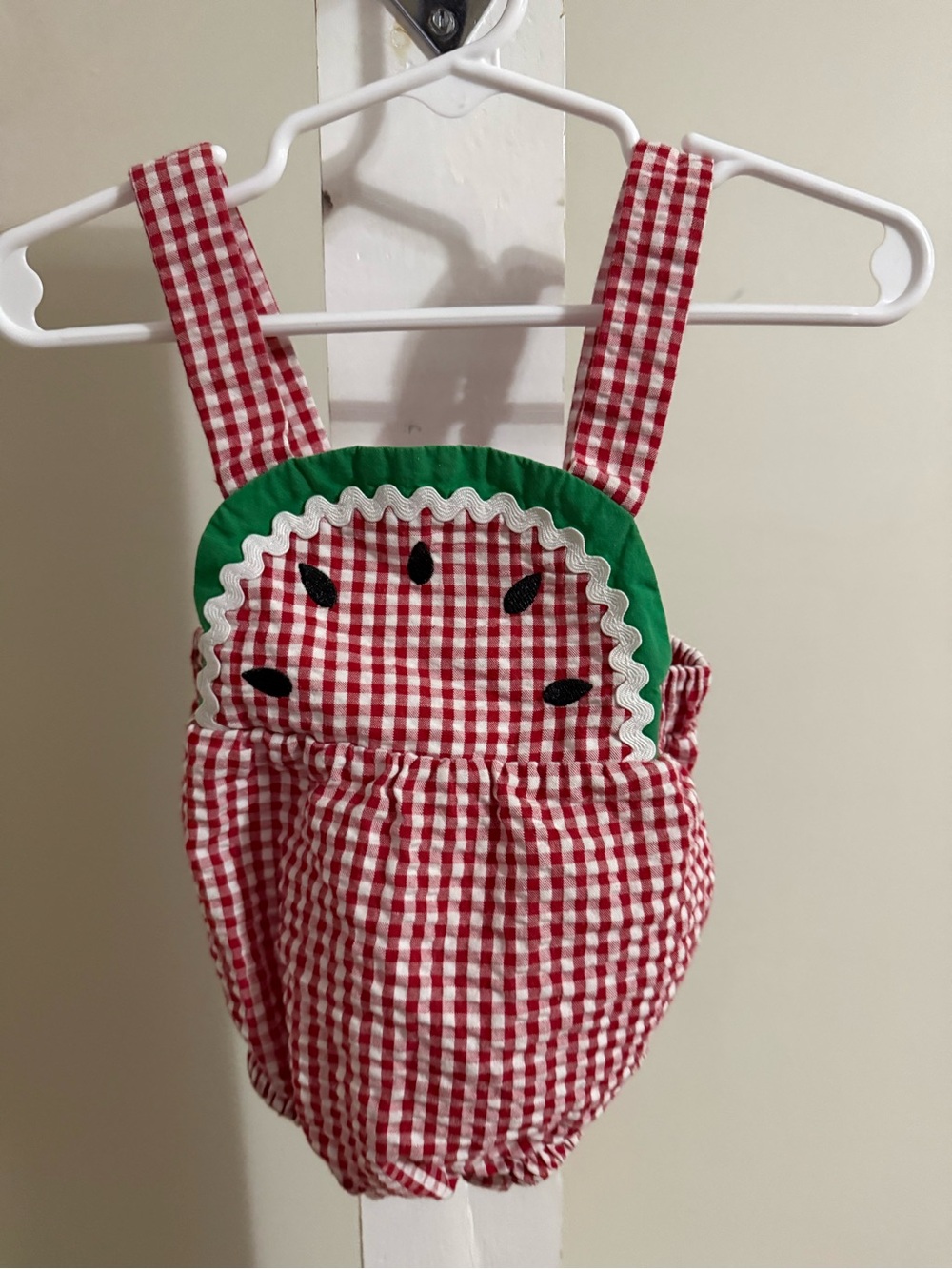 Gingham Watermelon Romper